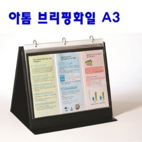 (아톰)브리핑화일 A3(PF307) - 가로형, 검정, 1개