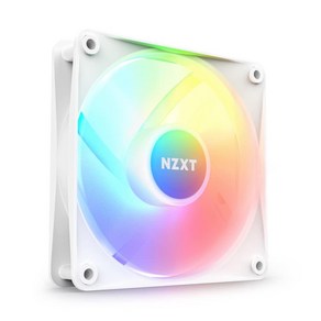 NZXT F120 RGB 코어 - 120mm 허브 장착 RGB 팬 - 개별 주소 지정 가능한 LED 8개 - 반투명 블레이드 - 높은 정압 및 공기 흐름 - 조용한 작동 PWM 제