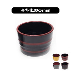 멜라민 모밀장국 8size, 흑색-대100x67mm, 1개