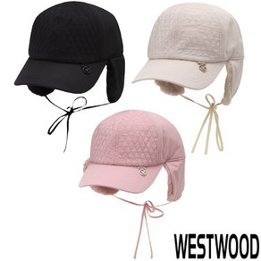 5층 웨스트우드 WESTWOOD 여성 퀄팅 퍼장식 캡(여자 겨울 귀달이 캡 모자) O4/314, 스몰(S), 핑크(PI)