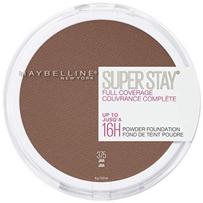 Maybelline New Yok Supe Stay Full Coveage Powde 메이블린 뉴욕 슈퍼 스테이 풀 커버리지 파우더 파운데이션 메이크업 매트 피니시 자바, 1, 1개, Java