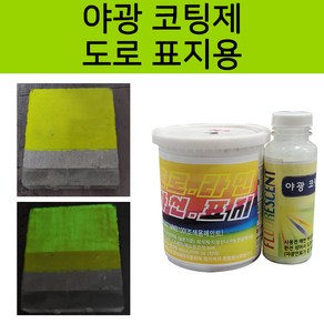 메가 도로표지 노면표시 차선 라인 주차선 안내선 2L, 1개, 500ml, 야광 투명 코팅제 0.5L