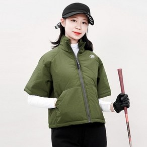 [체스골프-무료배송] 그린퀸 유마인 여성골프 반팔 패딩집업 여성골프패딩 골프겨울패딩 여자골프겨울집업