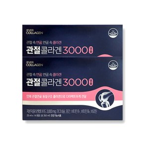 [에버콜라겐] [최유라쇼 단독] 관절콜라겐 3000 앰플 10주분 (25ml*14병*5박스), 14회분, 2개