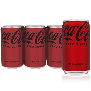 Coke Zeo Suga Mini-Can 7.5 fl oz 6 Pack (Package May Vay 콜라 제로 슈거 미니캔 7.5 fl oz 6팩(패키지는 다를 수 있음, 6개, 355ml