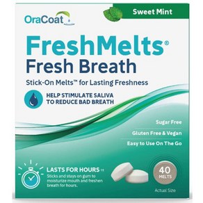 오라코트 프레쉬멜츠 프레쉬 브레스 자일리톨 구강건조증 스윗 민트 OaCoat FeshMelts, 1개