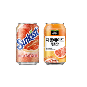 해태htb 썬키스트 자몽소다 음료 355ml, 12개