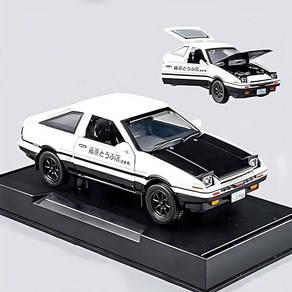 미국 아마존 정품++ Mzeoma Initial D Toyota Tueno AE86 합금 다이캐스트 자동차 모델 및 성인용 스포츠카 장난감 풀 백 차량 장난감 (블랙 타입 A, 블랙 타입 a (지하실, 헤드라이트 켜짐)