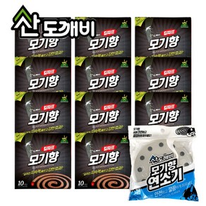 산도깨비 모기향 무색소 10P X 12개 / 24개, 산도깨비 모기향10P X 12개+연소기1개