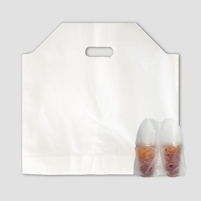 32oz용 1L 비닐컵캐리어 2구 33cm x 31cm, 1세트, 1000개