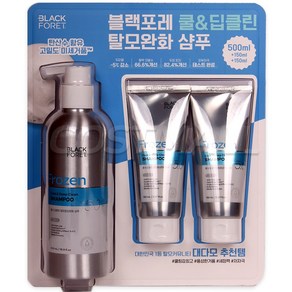 블랙포레 쿨링 탈모완화 샴푸 500ml+150mlx2개 코스트코, 1개