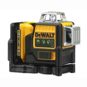 Dewalt DW089LG 3 면 * 360 도 수직 12V 리튬 배터리 라인 레이저 레벨 수평 녹색광 계량기 야외, 1개, 02 1 Battey 1 Chage