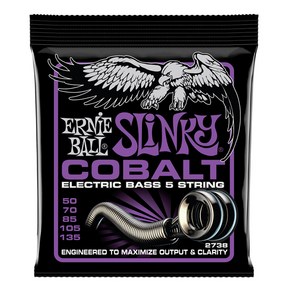 Enie Ball - Powe Slinky Cobalt 5-Sting Electic Bass / 어니볼 베이스 5현 스트링 050-135 (P02738), *, *, *, 1개