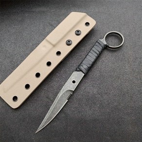 tskt 440c 캠핑 전술 칼 야외 구조 생존 포켓 나이프 edc tool with k sheath unpacking knife dopshipping, 블랙스톤 워시, 1개