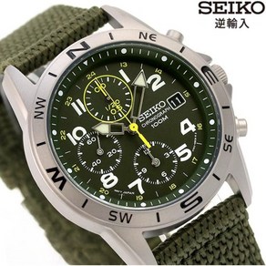 SEIKO 세이코 해외 모델 쿼츠 SND377P2 (SND377R) 크로노그래프 카키 손목시계