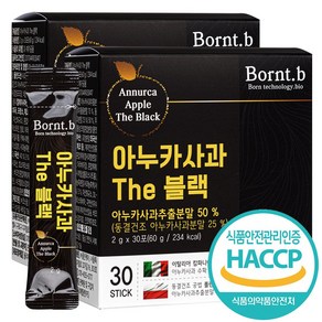 본트비 아누카사과 The 블랙 2g x 30포, 60g, 2개