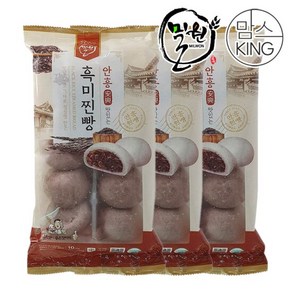 [맘스킹]밀원본가 HACCP 안흥흑미찐빵 10개(500g)x3세트-수입팥, 500g, 30개