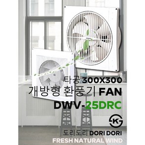 동우 개방형 환풍기/DWV-25DRC/도리도리 환풍기/개방형/설치규격 300X300mm/MADE IN KOREA/KS제품/AS 1년보증