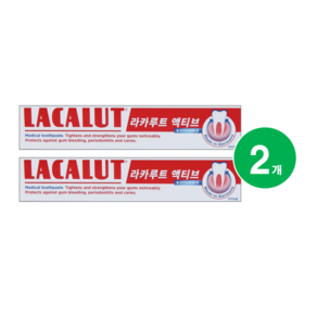 라카루트 엑티브 치약 (고불소 잇몸 케어) LACALUT, 2개, 75ml