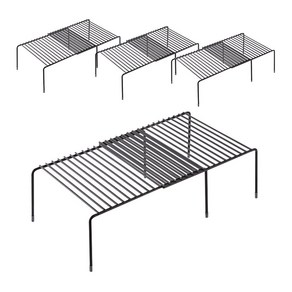 파인키 주방 길이 조절 접시 정리대, 블랙, 4P, 4개