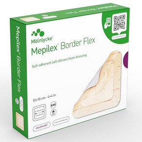 메피렉스 보더플렉스 10x10cm(5매) [대리점직영 광고심의필 정품확인] Mepilex border flex 욕창 화상 창상 수술상처 궤양 피부벗겨짐 진물 삼출물 상처관리 병원용