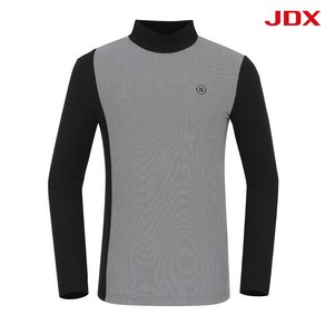 [[JDX] NC 일산] 남성 JDX 23' F/W 배색 스트라이프 하이넥 티셔츠 X2TLU3470BK