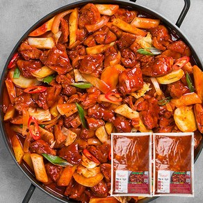 [우체국쇼핑] 춘천 신선 한입닭갈비 1kg*2팩 (국내산 어깨살) 2세트 구매시 사누끼 떡 증정, 1개, 1kg