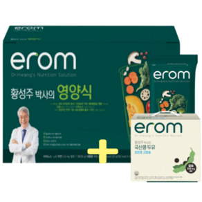 이롬 황성주 생식 선식 아침 저녁 식사대용 다이어트 프리미엄 영양식 30g X 30포 + 국산콩 검은콩 두유 증정, 1개