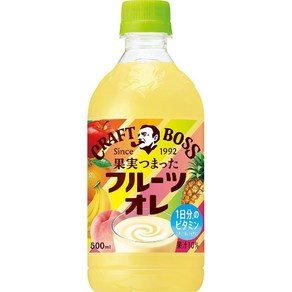 산토리 크래프트 보스 후르츠 오레 일본 음료 500ml 24병, 24개