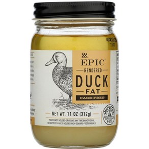 미국 에픽 자유 자연 방사 오리기름 덕팻 오일 Duck Fat Oil/사요인터네셔널, 1개, 320ml