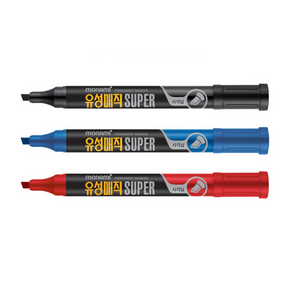 모나미 유성매직 SUPER 사각닙 (1타 12PCS)