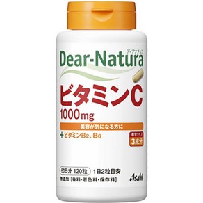 Asahi 아사히 그룹식품 Dea-Natua 디어내츄라 비타민C·비타민B2·비타민B6 [120정 60일분] 보틀포장, 1개, 120정