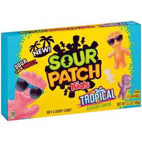 사워패치 키즈 사워 트로피칼 소프트 & 츄이 캔디 99g SOUR PATCH KIDS Topical Soft & Chewy Candy, 1개