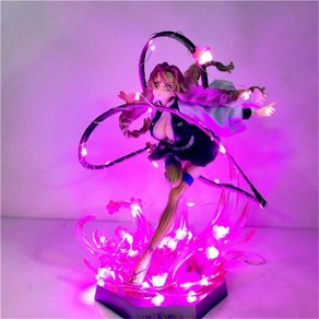 귀멸의칼날 악마 슬레이어 피규어 데몬 애니메이션 칸로지 미츠리 PVC LED DIY Kimetsu no Yaiba 장식 침실 비주얼 야간 조명 액션 피규어 21cm, WHITE, 1개