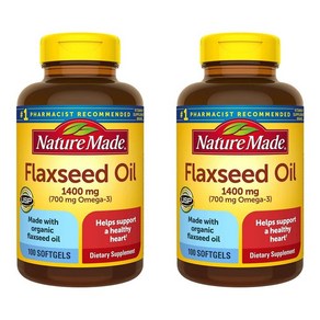 네이처메이드 플랙씨드 오일 1400mg Nature Made Flaxseed Oil 100정 (2팩)