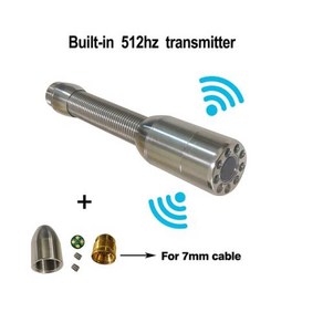 하수도내시경 카메라 산업용 파이프 하수구 배수 검사 내장 송신기 23mm 헤드 IP68 304 방수 로케이터 512Hz, 1개
