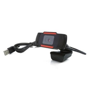 USB 웹캠 480P 웹 카메라 내장 마이크 회전 노트북 컴퓨터용 풀 비디오 통화, Red, 01 빨간