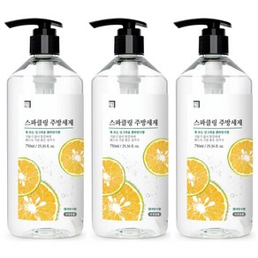 살림백서 스파클링 깔라만시향 주방세제, 750ml, 3개