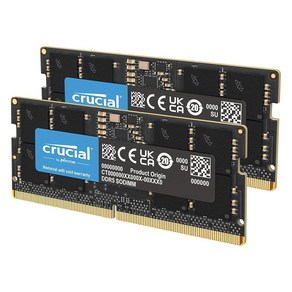 Cucial 램 64GB 키트 2x32GB DDR5 4800MHz CL40 랩탑 메모리 CT2K32G48C40S5