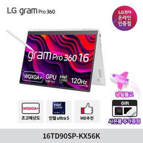 LG전자 그램 프로360 16TD90SP-KX56K Ulta5 16GB 256GB, Fee DOS, 화이트