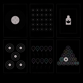 비비총 타겟용지 2종, 타겟용지(디자인 C) 50장, 1개