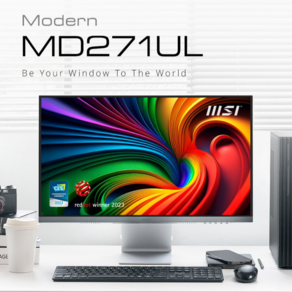 MSI 27인치 모니터 4K 60Hz IPS PD65W C타입 무결점 MD271UL, 68.58cm