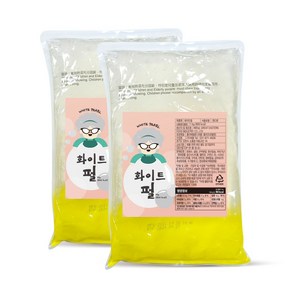 화이트 타피오카 펄 1kg 곤약펄 2개 세트 화이트펄 (소비기한 : 2025.06.18)