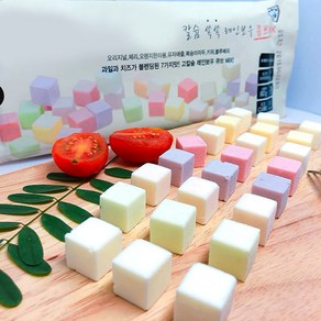 레인보우 큐브치즈 7가지 과일맛 칼슘 80g/24개입, 1개, 80g