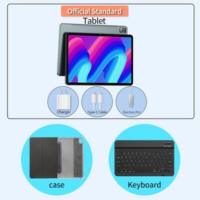 가성비태블릿 인강용태블릿 저렴한태블릿 미니태블릿 HEADWOLF HPad 2 안드로이드 태블릿 8GB 256GB 4G Lte 전화 통화 옥타코어 Unisoc T618 7680mA, 없음, 4.Gey with KB Case