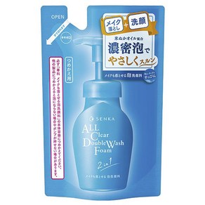 센카 올 클리어 더블 워시 폼 2인1 펌프형 세안제 리필용, 1개, 130ml