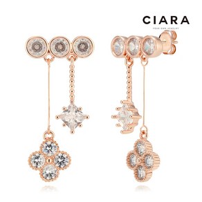 CIARA 14K Ravenna 웨잇징글 쓰리아이 귀걸이(GoldPlated)