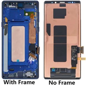 [호환] 100% 테스트 삼성 노트 9 SM-N960 N960F LCD 디스플레이 프레임 포함 6.4 인치 터치 스크린 디지타, 06 AMOLED Bown Fame, 1개