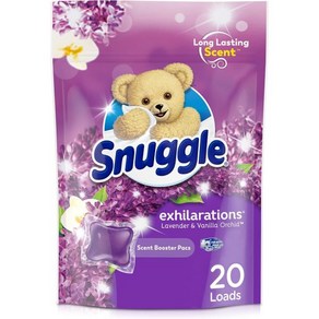 Snuggle Exhilaations in Wash Laundy 향기 부스터 팩 라벤더 & 바닐라 오키드 20개, 20개(1팩), 1개