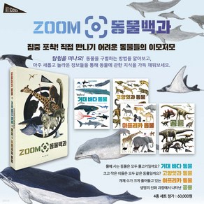 ZOOM 동물백과 거대바다동물 + 고양잇과동물 + 공룡 + 아프리카동물 세트 전4권